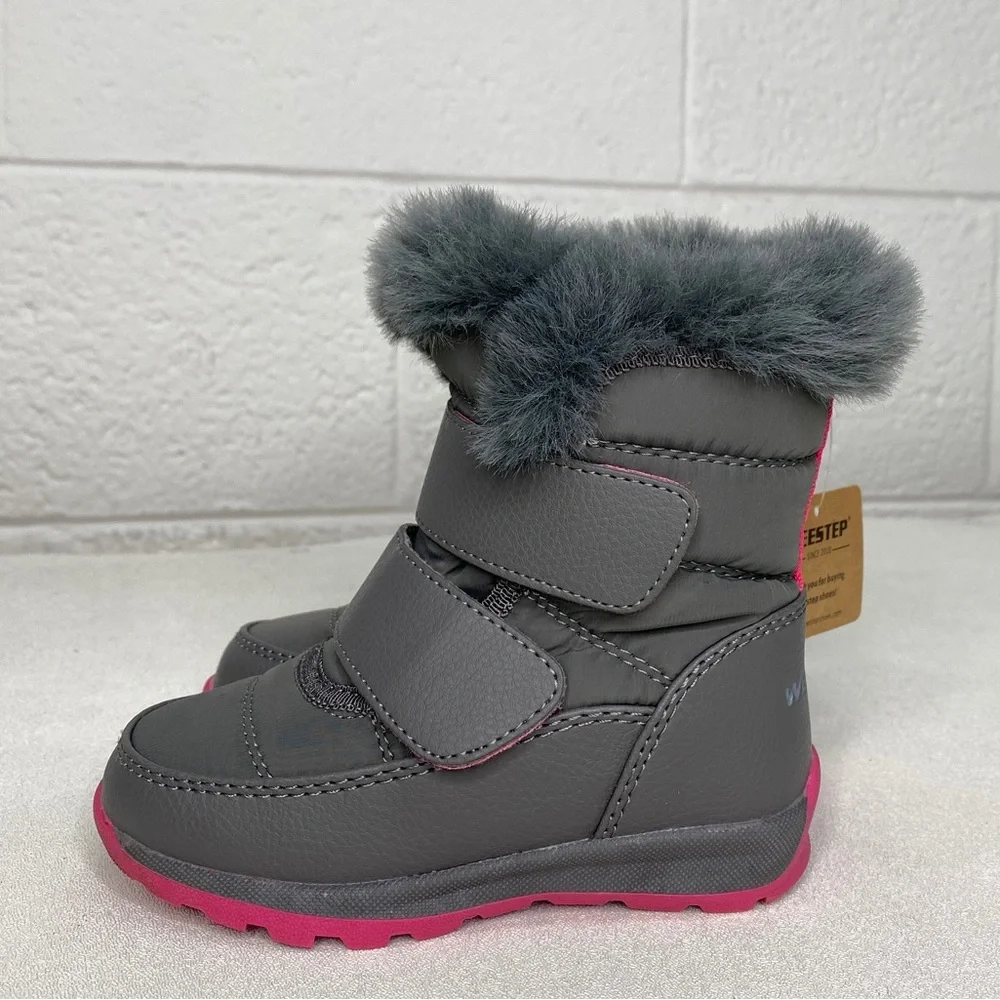 Weestep girls winter water resistance snow boots toddler girl size 8